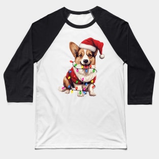 Christmas Cardigan Welsh Corgi Baseball T-Shirt